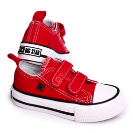 Børns lave sneakers med velcro Big Star HH374098 Rød