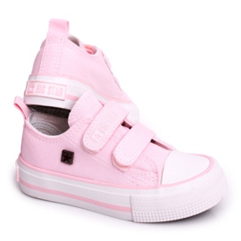 Børns lave sneakers med velcro Big Star HH374099 Pink lyserød