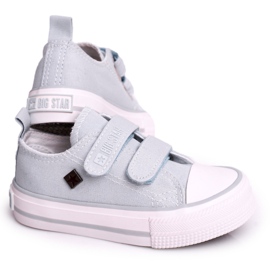 Børns lave sneakers med velcro Big Star HH374100 Blå