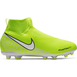 Nike Phantom Vsn Academy Df FG / MG Junior AO3287 717 fodboldsko gul gul