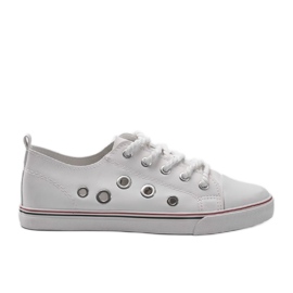 Hvide læder sneakers FG-2767