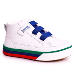 Apawwa Børn High-top sneakers hvid og marineblå Baxter ['hvid', 'marineblå']
