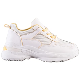 SHELOVET Klassiske hvide sneakers