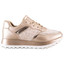 Bestelle Stilfulde sneakers beige
