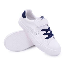 Børnesneakers med velcro Big Star DD374107 Hvid-Marineblå marine blå