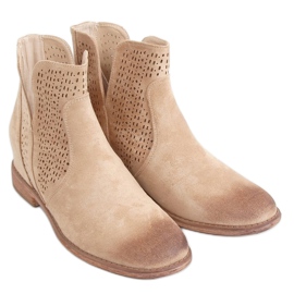 Beige openwork støvler NC1123 Beige