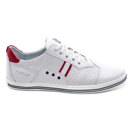 Polbut 1801P hvide casual herresko