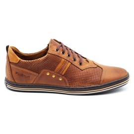 Polbut Casual herresko 1801P kamel flerfarvet