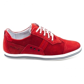 Polbut Casual herresko 1801P rød nubuck