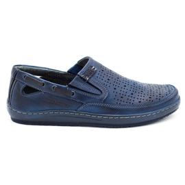 Polbut Herresko åbent loafers J68 / 2L marineblå marine blå