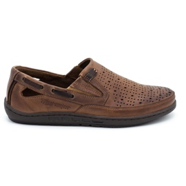 Polbut Herresko åbent loafers J68 / 2L brun