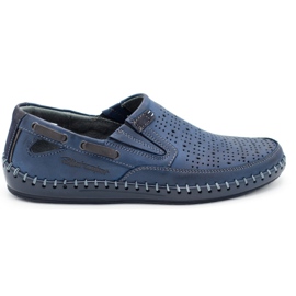 Polbut Herresko åbent loafers J68L marineblå marine blå