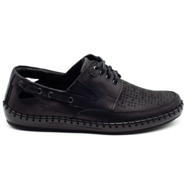 Polbut Sorte mænds openwork mocassin sko J69L