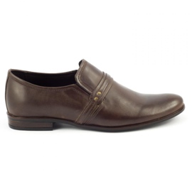 Polbut Mænds formelle slip-on sko C35 brun