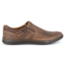 Polbut Herre Brogues 401 sommerbrun