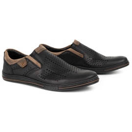 Polbut Herre Brogues 401 sommer sort
