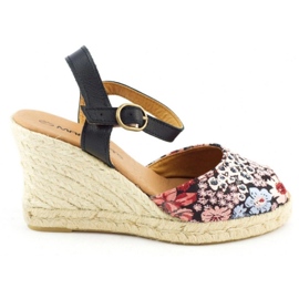 Mariettas Kile sandaler 7210 blomst flerfarvet