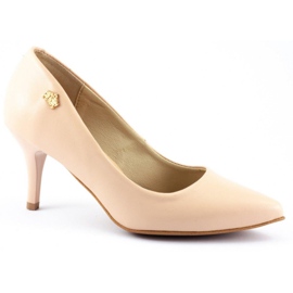 Saway 2169 cappuccino høje hæle beige