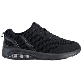 SHELOVET Sorte sneakers med mesh