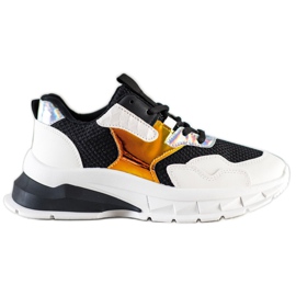 SHELOVET Moderigtige sneakers hvid sort flerfarvet