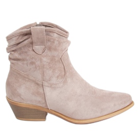 Cowboystøvler til kvinder beige 99-65 Taupe