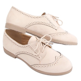 Beis beige snøre-loafers
