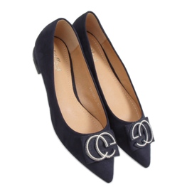 Ballerinas mandel marineblå tæer FM3107A D.BLUE marine blå