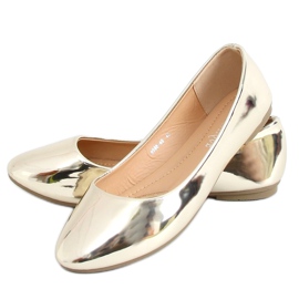 Guldlakerede ballerinaer 9988-60 Guld gylden