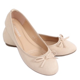 Beige ruskind ballerinas 9F116 Beige