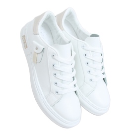 Hvide og beige sneakers til kvinder LA132P Beige