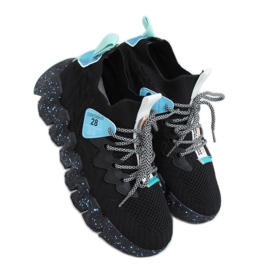 Sorte NB387 Allblacks højsålesko