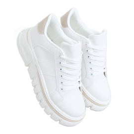 Hvide NB382P Beige sneakers med høj sål