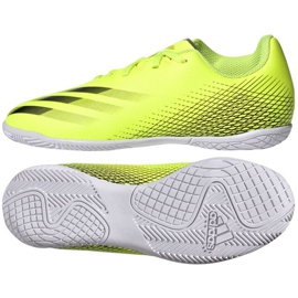 Adidas X Ghosted.4 In Jr FW6923 fodboldstøvler grøn, gul neon grøn