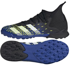 Adidas Predator Freak.3 Tf Jr FY0624 fodboldstøvler hvid, marineblå, sort sort