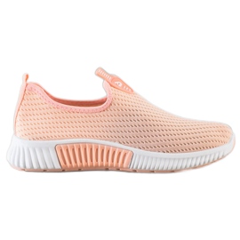SHELOVET Behagelige tekstilsneakers orange