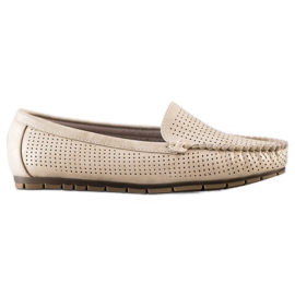 Kylie Afslappede openwork loafers beige