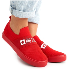 Dame Sneakers Slip-on Big Star FF274220 Rød