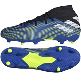 Adidas Nemeziz.3 Fg M FW7349 fodboldstøvler hvid, sort, blå, gul blå