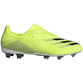 Adidas X Ghosted.2 Fg M FW6958 fodboldstøvler hvid, gul-grøn neon grøn