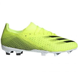 Adidas X Ghosted.3 Fg M FW6948 fodboldstøvler hvid, gul-grøn neon grøn