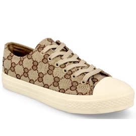 Kvinders klassiske Logged Khaki Challenge Sneakers beige brun