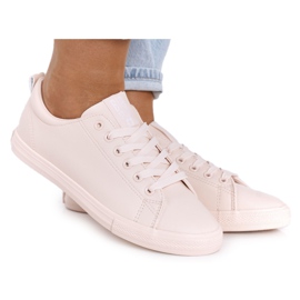 Kvinders lædersneakers Big Star HH274141 lyserød