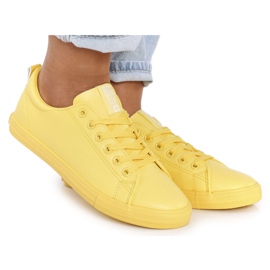 Kvinders lædersneakers Big Star HH274142 gul