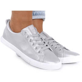 Kvinders lædersneakers Big Star HH274143 sølv