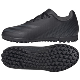 Adidas X Ghosted.4 Tf Jr FX9475 fodboldstøvler sort sort