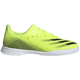 Adidas X Ghosted.3 In Junior fodboldstøvler gul-sort-hvid FW6924 grøn