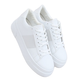Hvide sneakers på en højsål LA133P Hvid