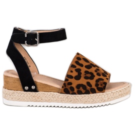 Kylie Kile sandaler med leopardprint brun sort