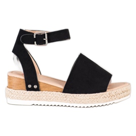 Kylie Sorte kile sandaler