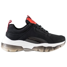 SHELOVET Sort Eco læder sneakers